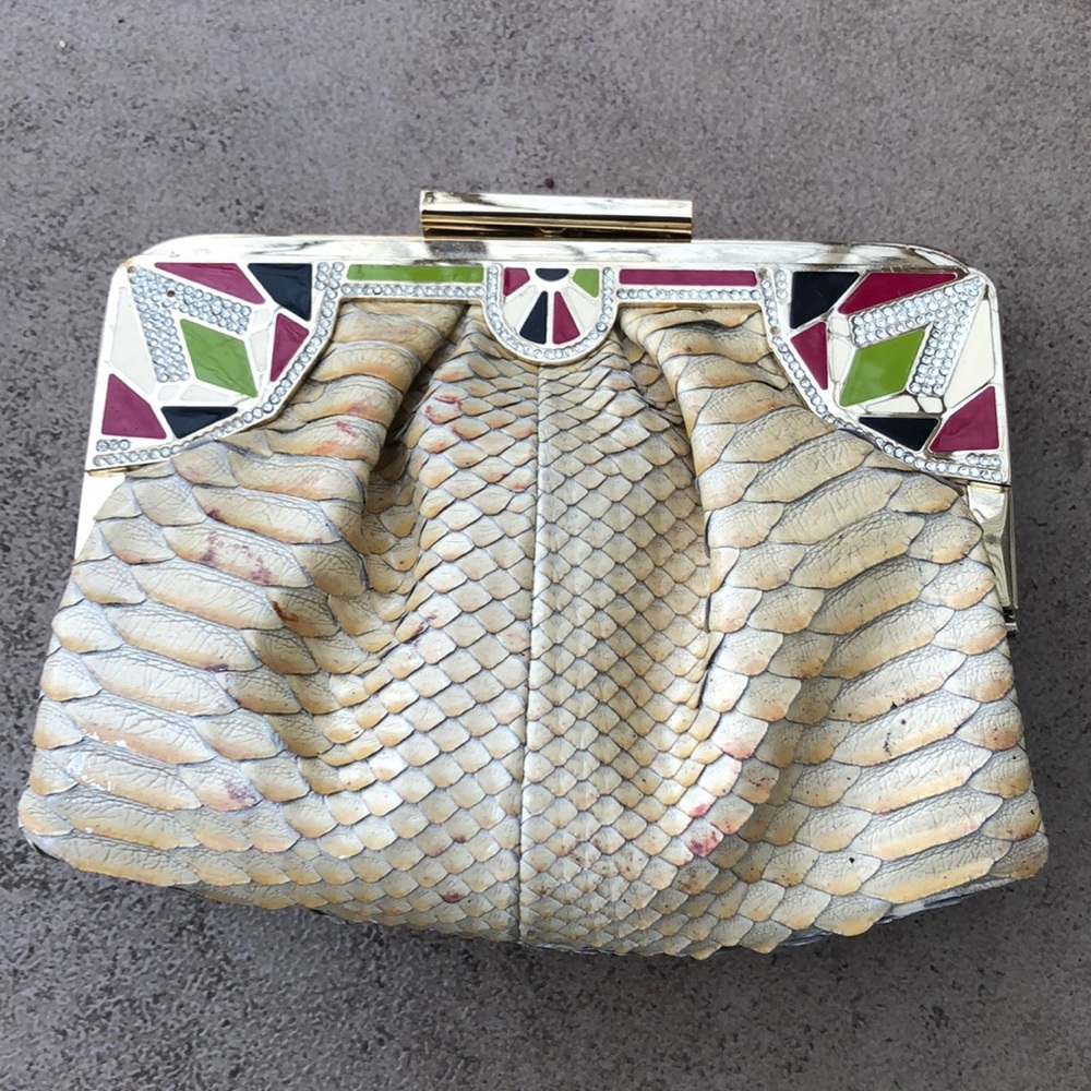 ZUFI ALEXANDER SNAKE CRYSTAL CLUTCH BAG